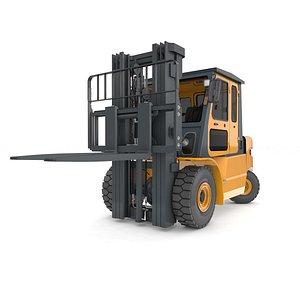 3D Forklift Animated with Cabinet