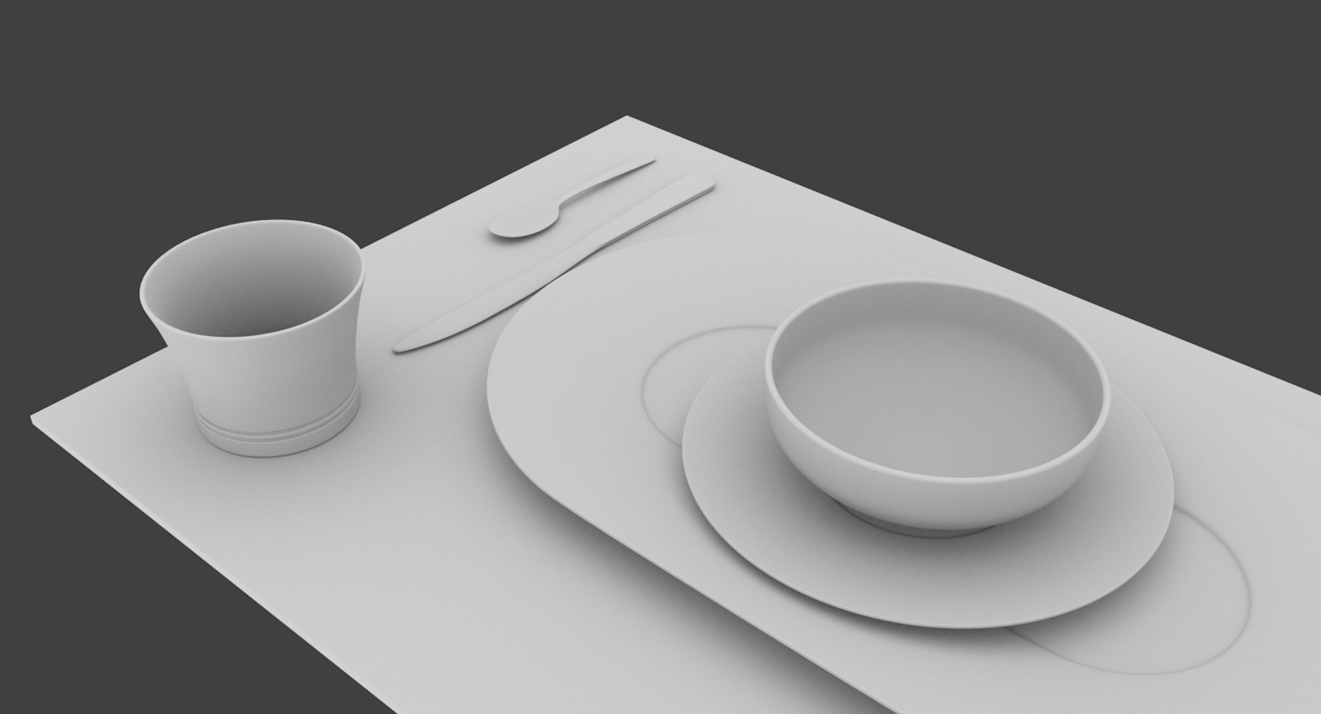 Place Setting 3D Model - TurboSquid 1186684
