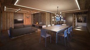 Living Interior Mountain Chalet