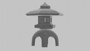 3D Stone Lantern model