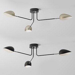 Industrial Modern 3-6 Light Ceiling Lamp