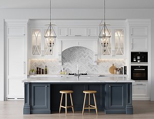 3D Classic kitchen 7 model