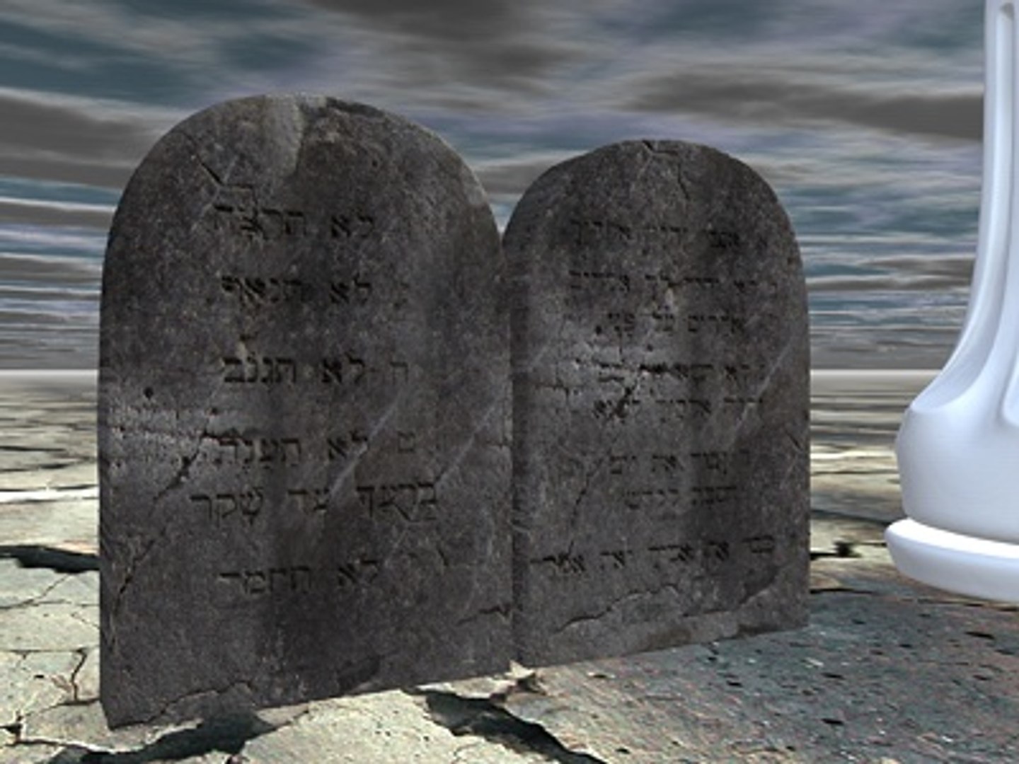 3d Model Stone Commandments
