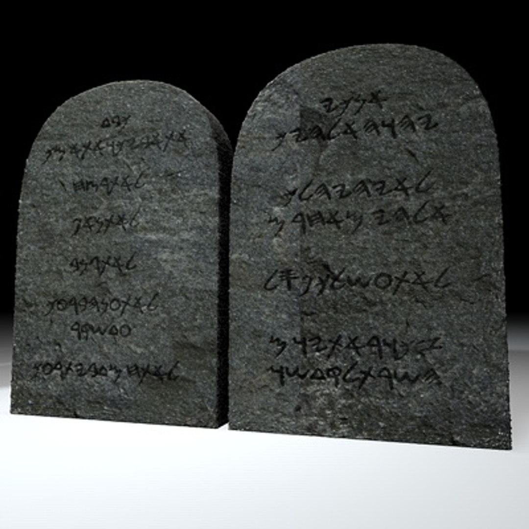 3d Model Stone Commandments