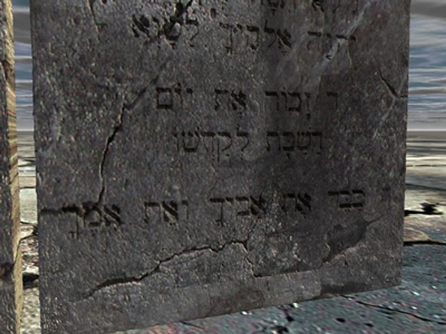 3d Model Stone Commandments