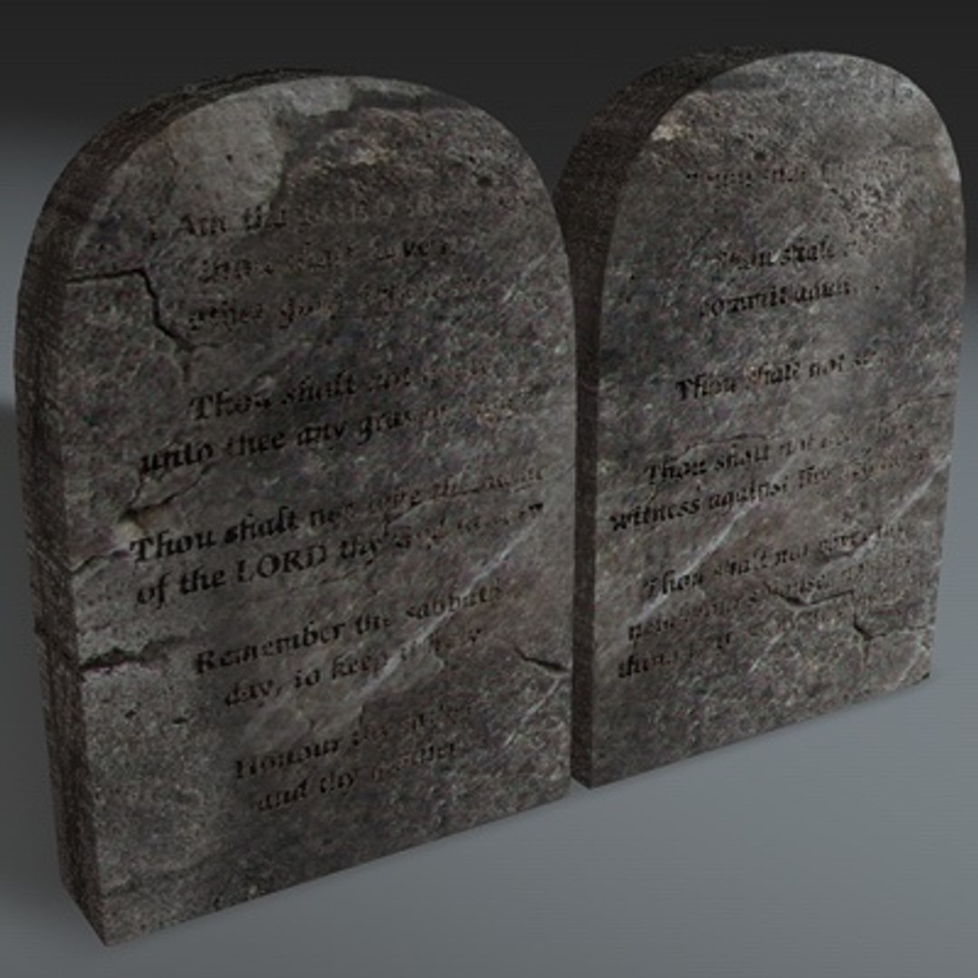 3d Model Stone Commandments