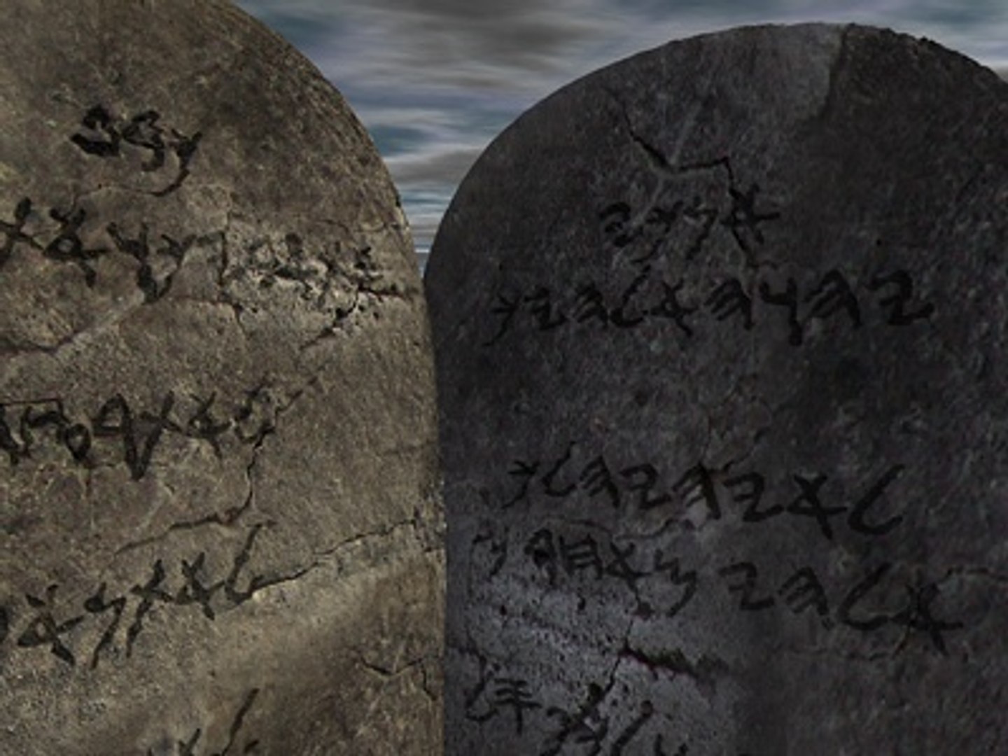 3d Model Stone Commandments