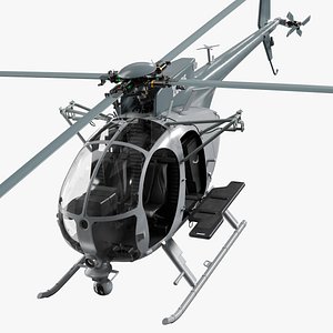 Tactical Recon Helicopter with Side Platform