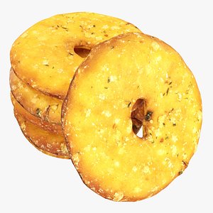 Crackers round 3D model