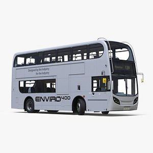 Alexander Dennis Enviro400 Double Decker Bus Rigged 3D model