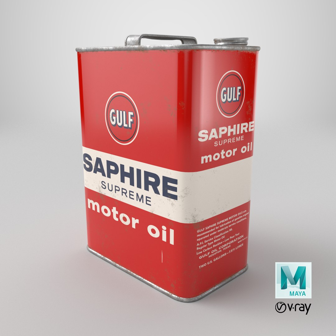 Vintage Gulf Engine Oil Storage Can Red 3D https://p.turbosquid.com/ts-thumb/Af/YcPeQC/s0/stemcell_maya_vray_render/png/1762458300/1920x1080/fit_q87/2432ef477768cfd8cd4b430f40ba01c5648900bf/stemcell_maya_vray_render.jpg