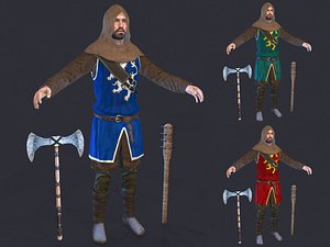 medieval militia 3D model