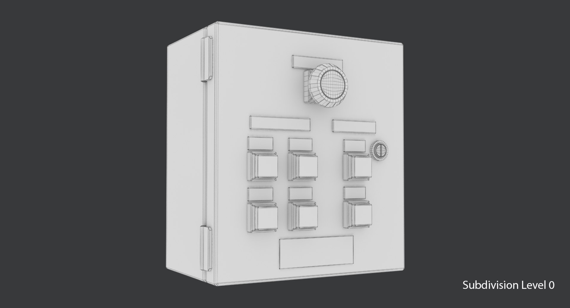 3d Hangar Doors Control Panel Model