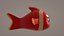 Pez rojo aparejado (animado)