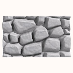 Eroded Basalt Wall Scene Geometry