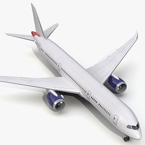 boeing 787 dreamliner generic 3d model