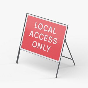 Local Access Only Rectangle Road Sign