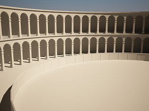 3d model simple amphitheater gladiator