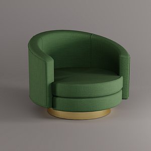 3D Luxury Velvet Swivel Accent Chair