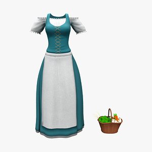 3D model Farmer Daughter Outfit Costume