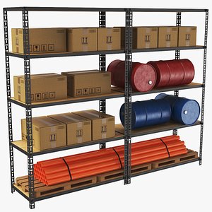 3D real warehouse rack