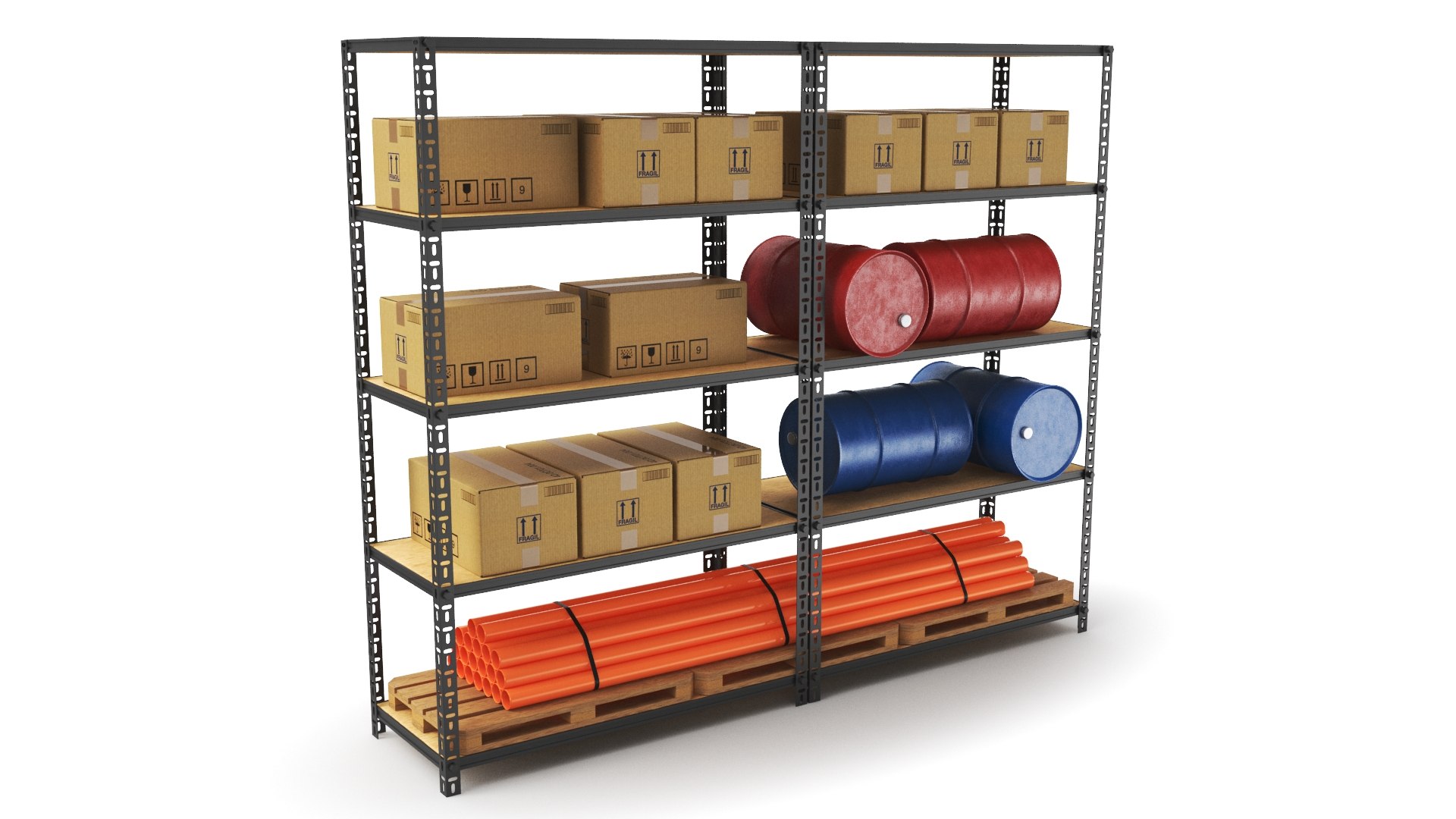 3D Real Warehouse Rack - TurboSquid 1574841