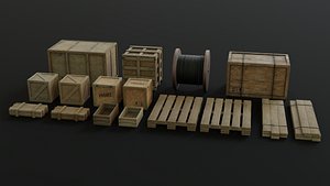 Industrial Wooden Asset 3D