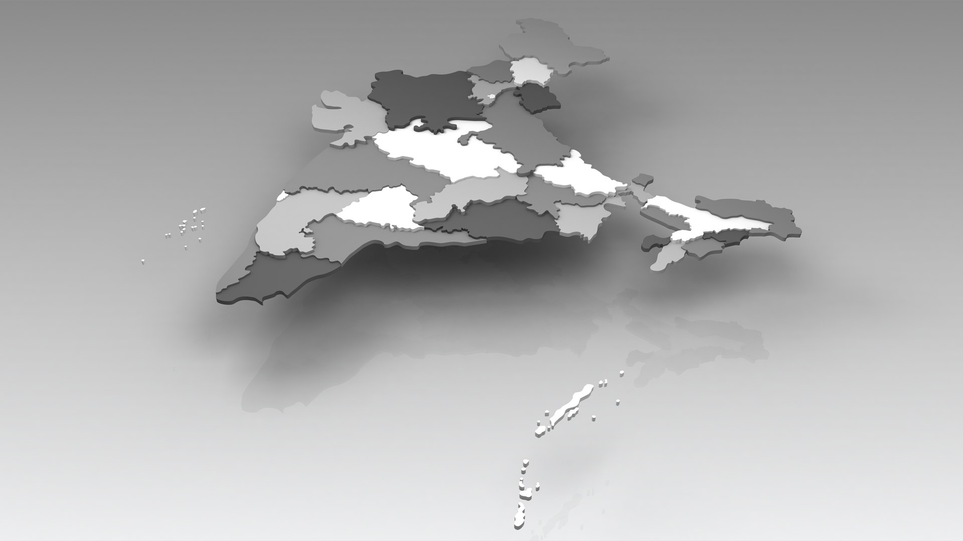 India Map With States 3D Model - TurboSquid 2243161