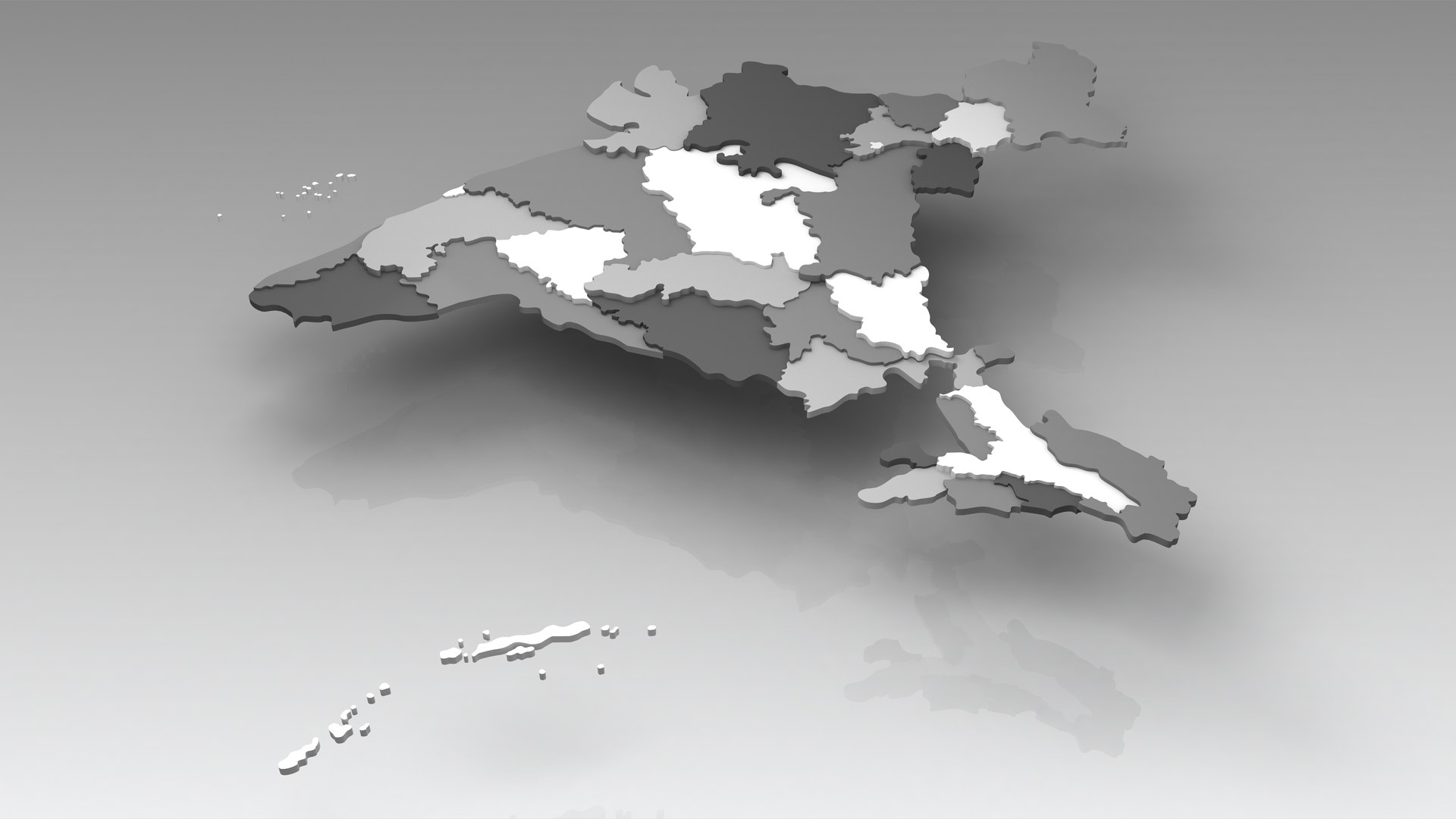 India Map With States 3D Model - TurboSquid 2243161