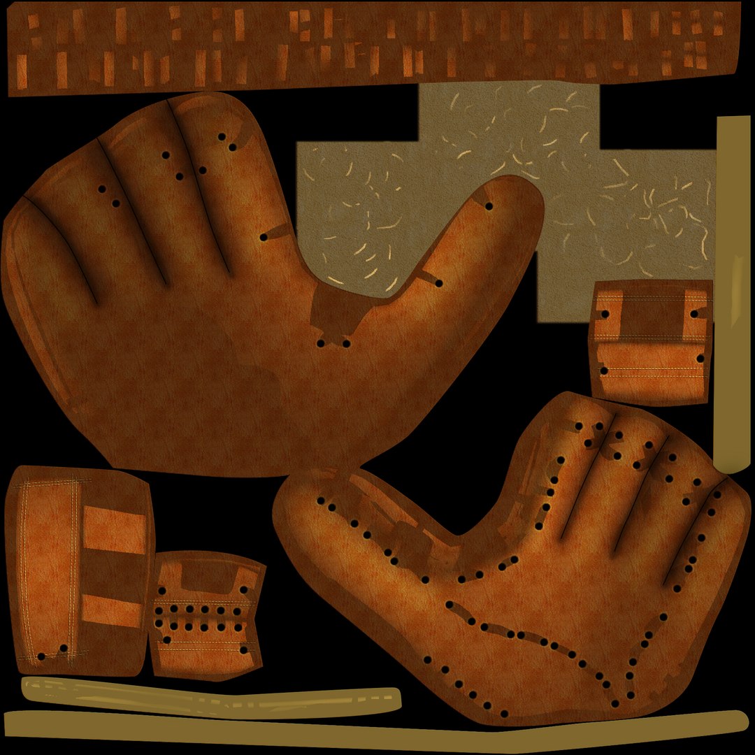 Baseball Glove 3D model https://p.turbosquid.com/ts-thumb/Af/zwatvg/lj/texture_baseballglove/png/1625520265/1920x1080/fit_q87/6d49ddabc58d2e3f6d97b41deea11b6c0de6b628/texture_baseballglove.jpg
