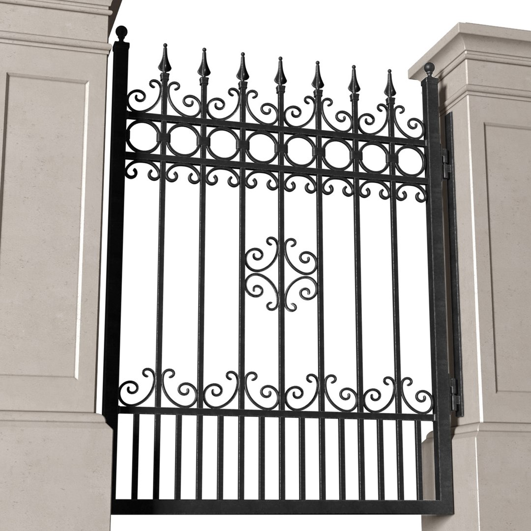 3D Entrance Forged Gates In Classic Style Model - TurboSquid 1998715