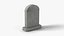 Weathered Arched Tombstone with Cross Relief - Halloween Graveyard Prop