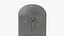 Weathered Arched Tombstone with Cross Relief - Halloween Graveyard Prop