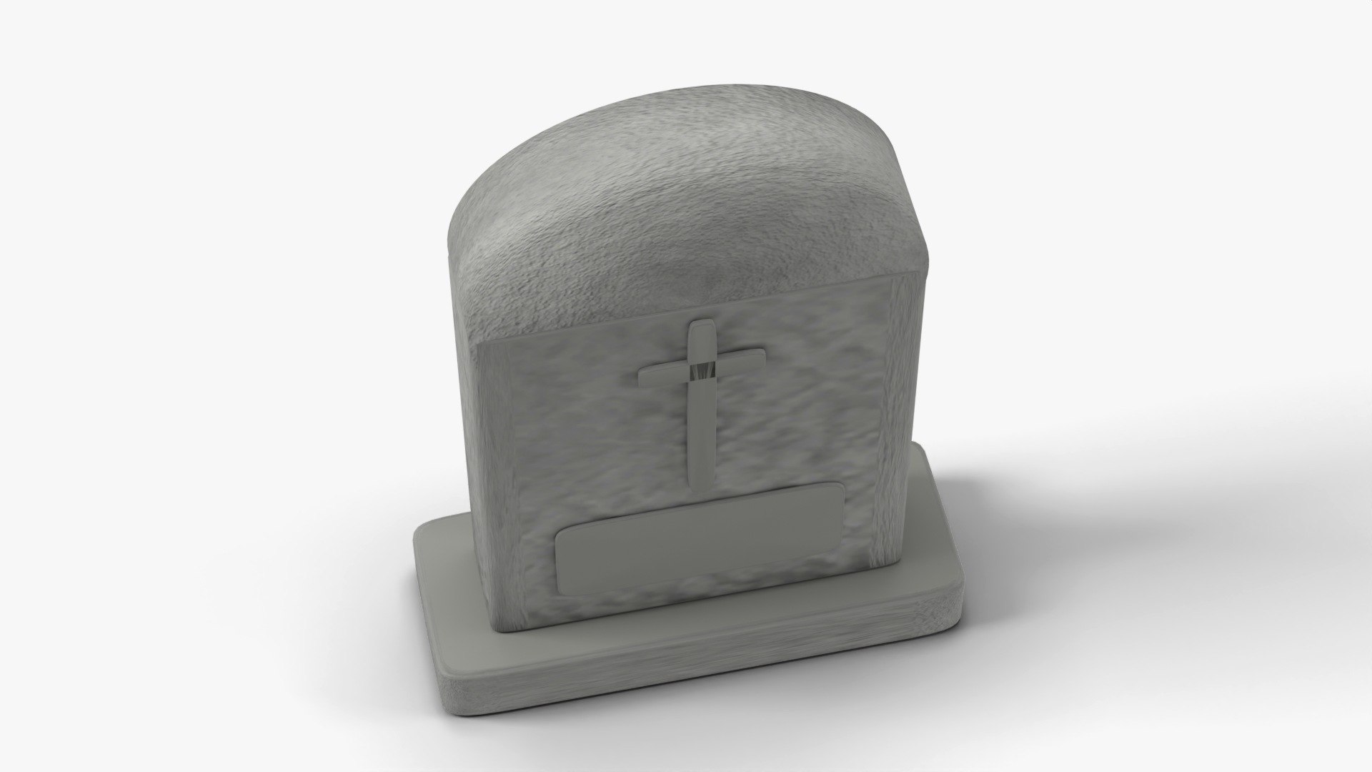 Weathered Arched Tombstone with Cross Relief - Halloween Graveyard Prop 3D https://p.turbosquid.com/ts-thumb/Ag/4O2SWY/Pc/shot3/jpg/1792286198/1920x1080/fit_q87/c777e0122573eeccc041a63de0f7e7bcd61022b6/shot3.jpg