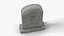 Weathered Arched Tombstone with Cross Relief - Halloween Graveyard Prop