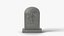 Weathered Arched Tombstone with Cross Relief - Halloween Graveyard Prop
