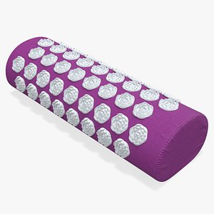 Cylindrical Pillow Acupuncture Purple 3D model
