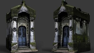 3D graveyard tomb abandoned mossy ruins PBR photogrammetry
