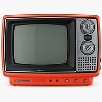 Retro Portable CRT Television TOSHIBA 9 Blackstripe C094U TV