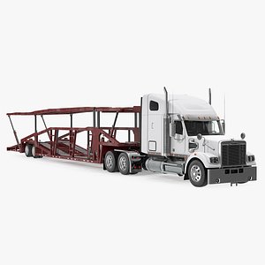 freightliner 122sd hauler trailer 3D model