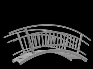 3d tahta kopru wood bridge model