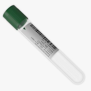 Medical Blood Collection Tube Set 5 ISO Color Variations - PBR