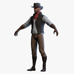 Cowboy Game Character PBR