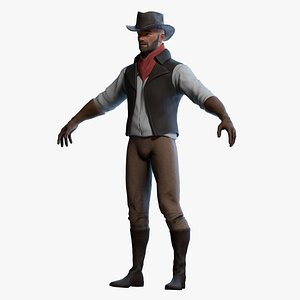 Cowboy Game Character PBR