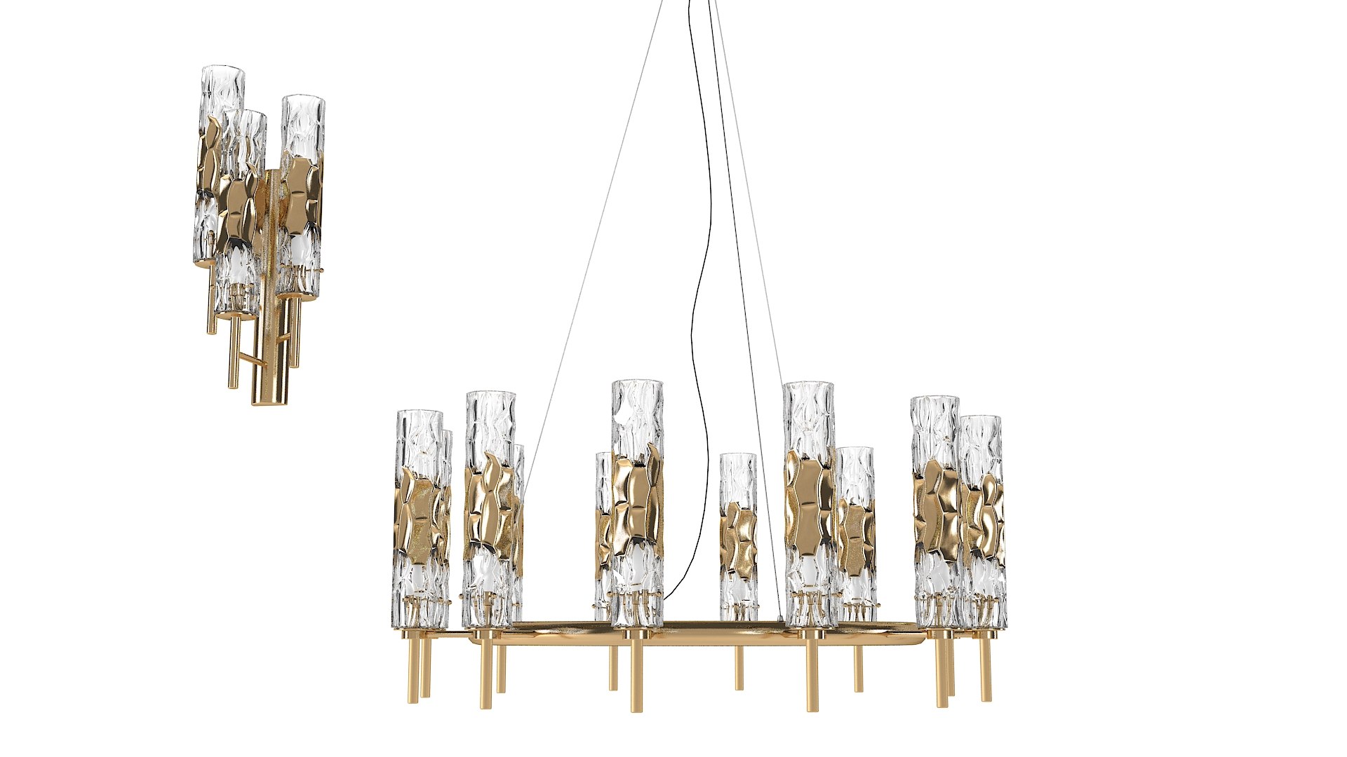 Chandelier Wall Lamp 3D Model - TurboSquid 1597052