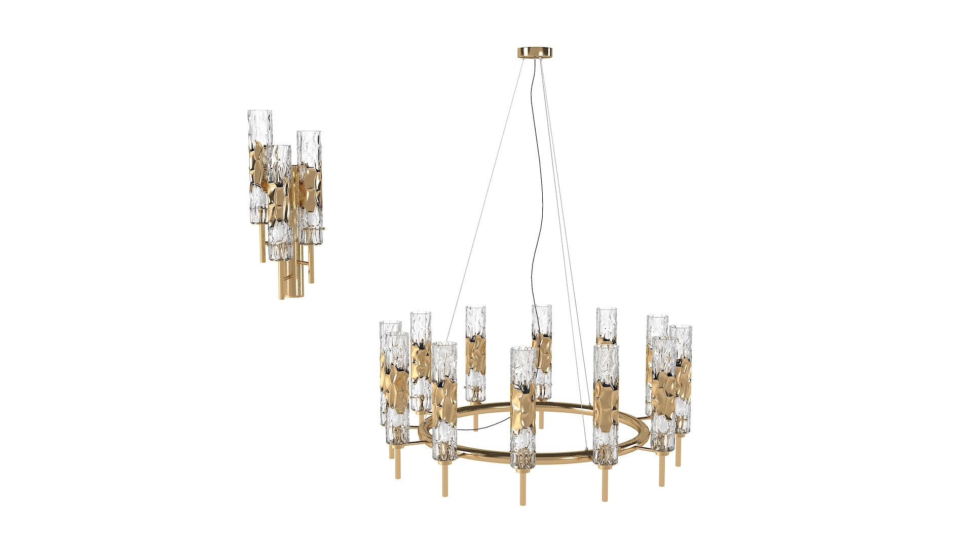 Chandelier Wall Lamp 3D Model - TurboSquid 1597052