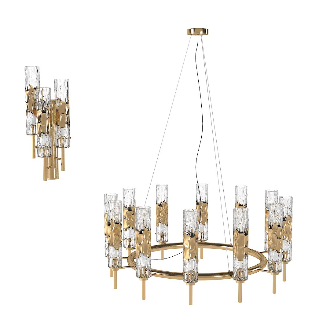 Chandelier Wall Lamp 3D Model - TurboSquid 1597052