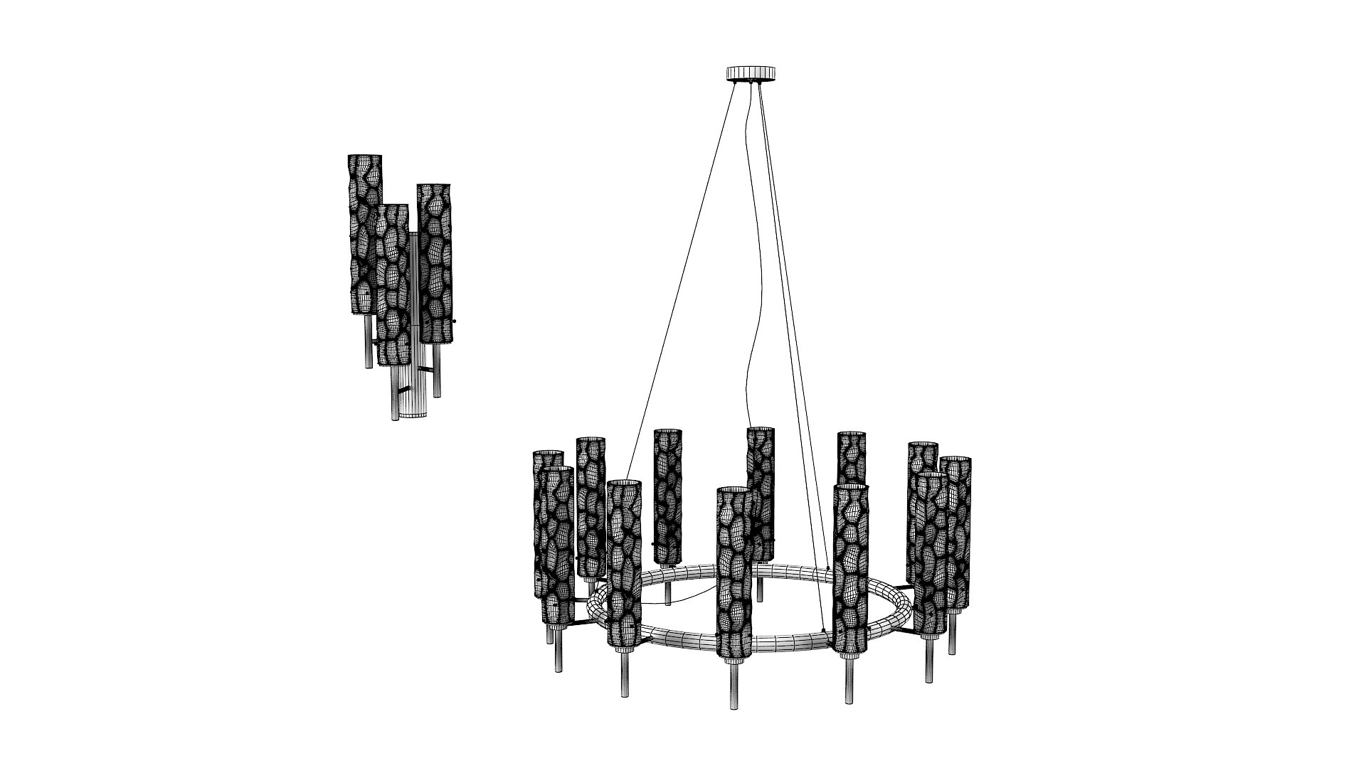 Chandelier Wall Lamp 3D Model - TurboSquid 1597052