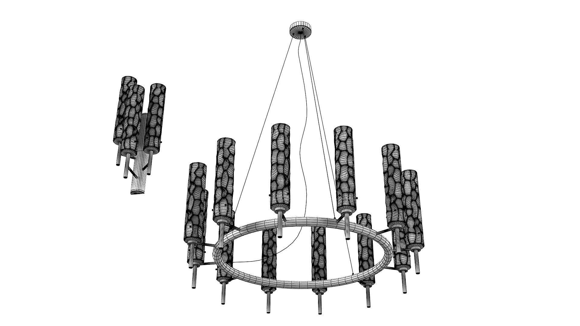 Chandelier Wall Lamp 3D Model - TurboSquid 1597052
