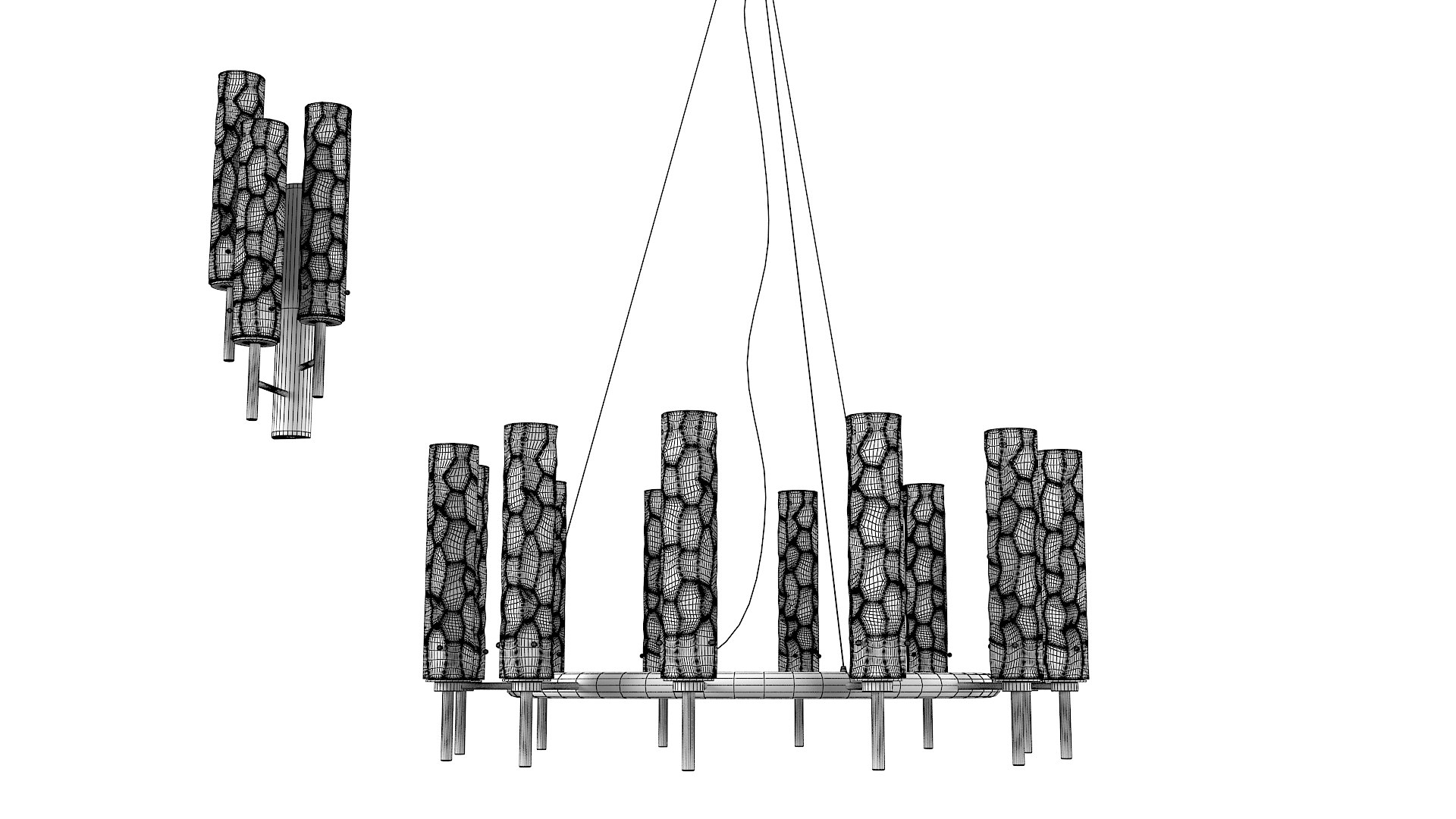 Chandelier Wall Lamp 3D Model - TurboSquid 1597052